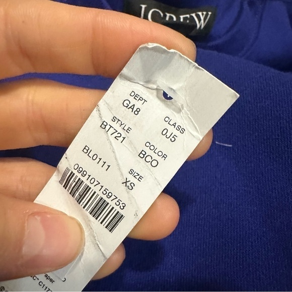 J crew Heritage fleece cropped sweatshirt with buttons - Picture 3 of 3